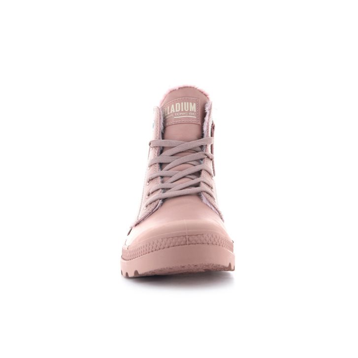 Bottes Palladium Pampa Hi Zip Leather S Femme Rose | FR FMD217Q